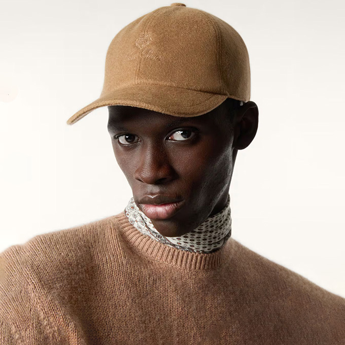 loro piana cashmere embroidered baseball cap